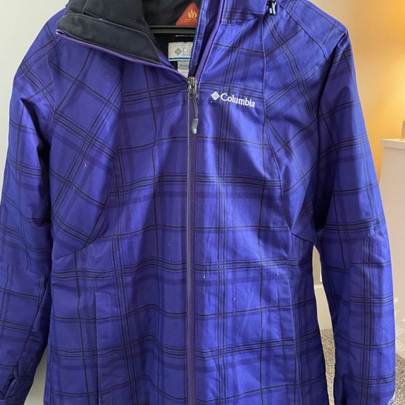 2 in 1 Purple/Navy Blue Winter Jacket Columbia - Picture 4 of 7